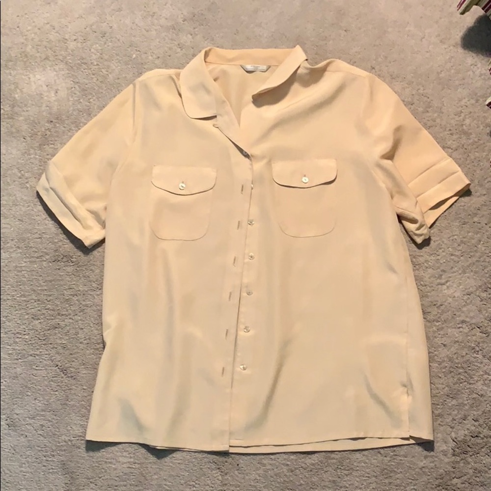 Marks and Spencer chiffon button down shirt